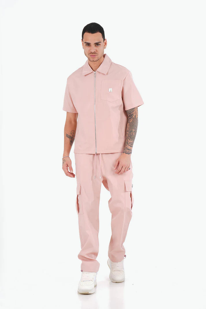 Ensemble chemise zippée et cargo