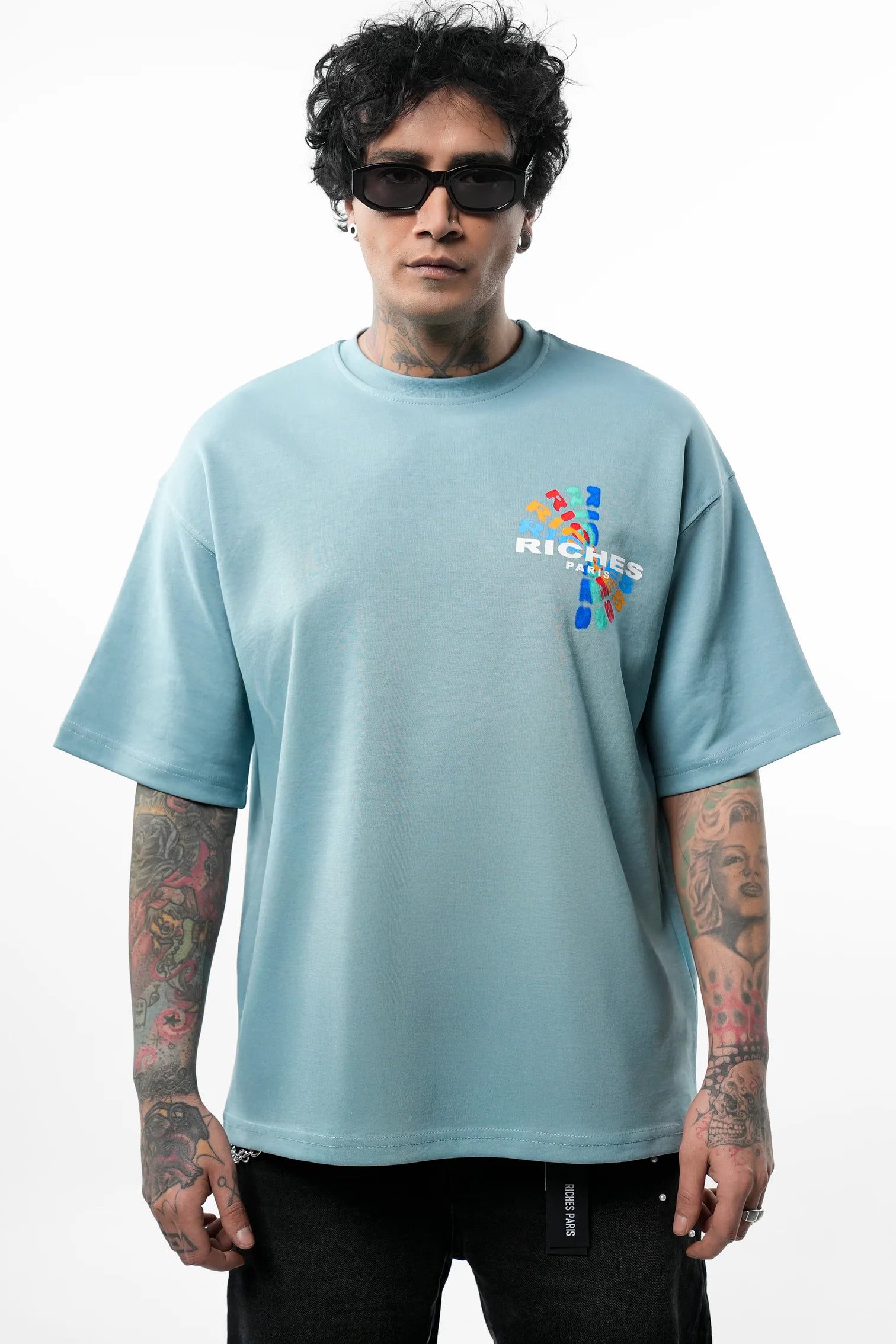T-shirt RICHES PARIS oversize imprimé