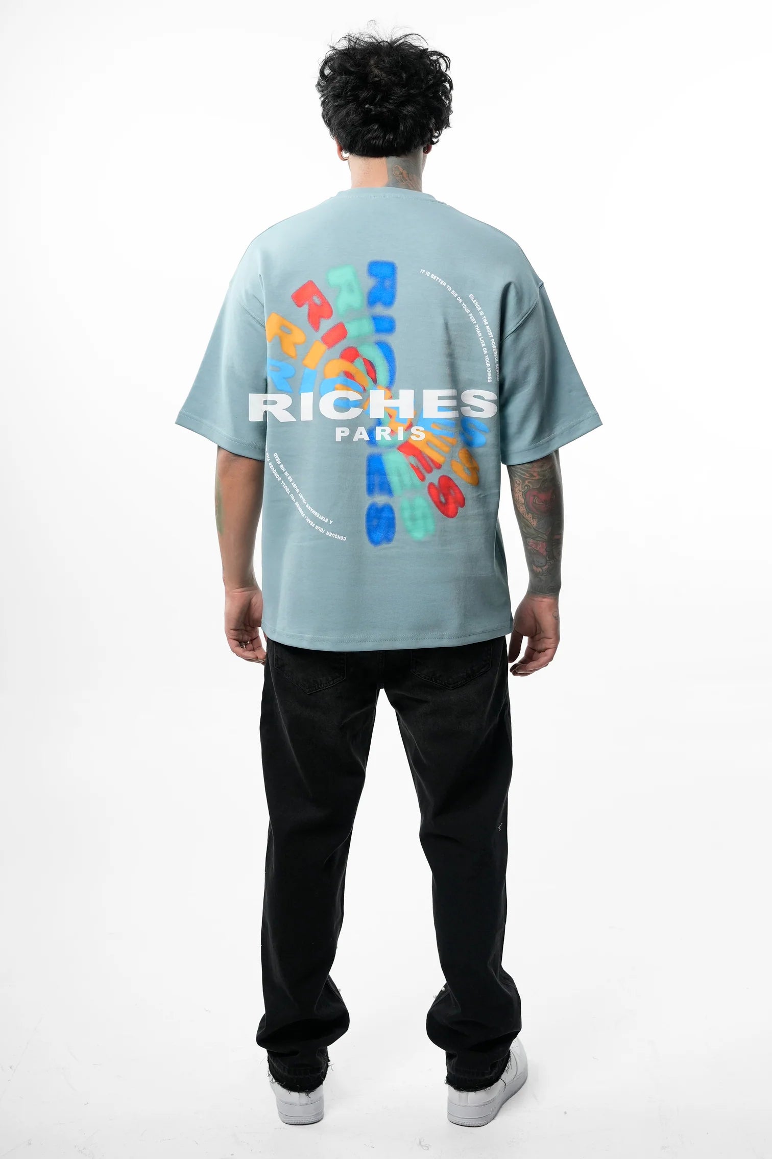 T-shirt RICHES PARIS oversize imprimé