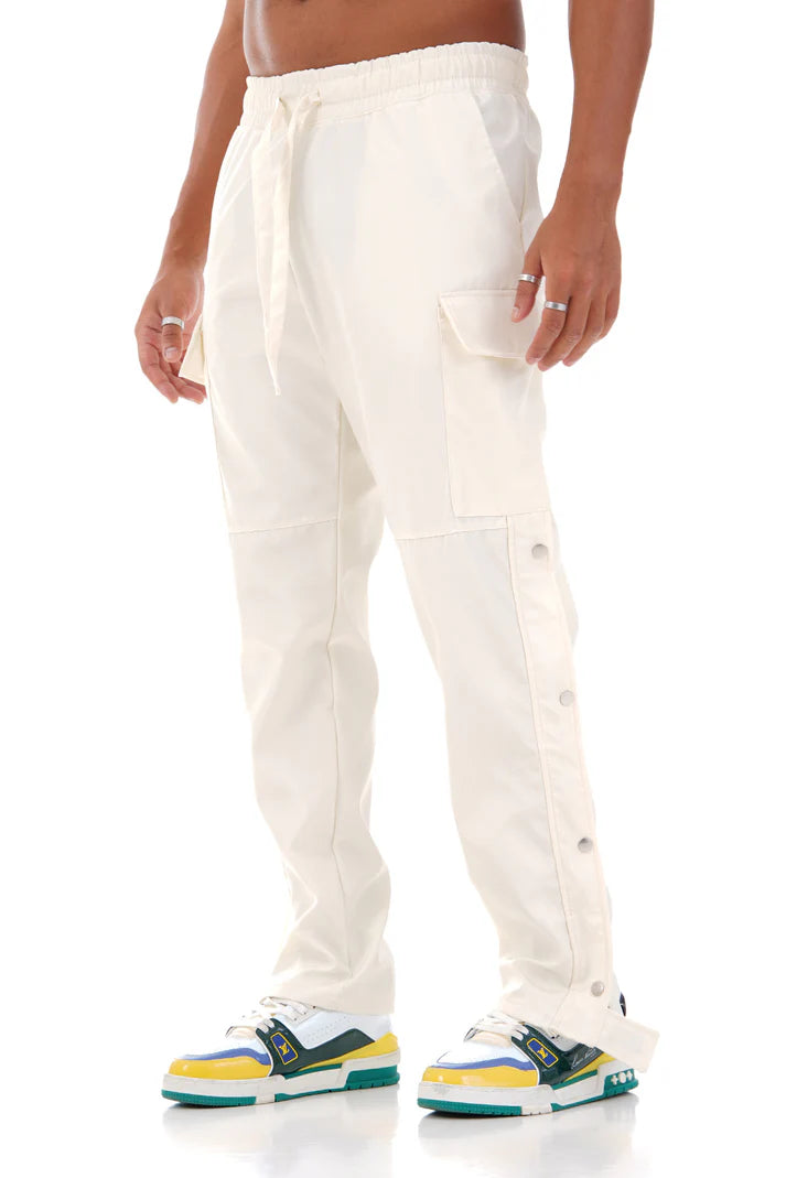 Pantalon cargo à boutons pression
