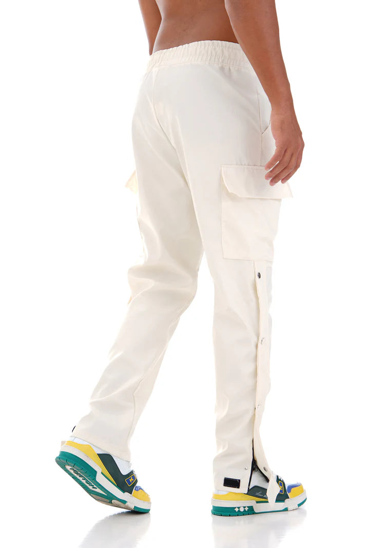 Pantalon cargo à boutons pression