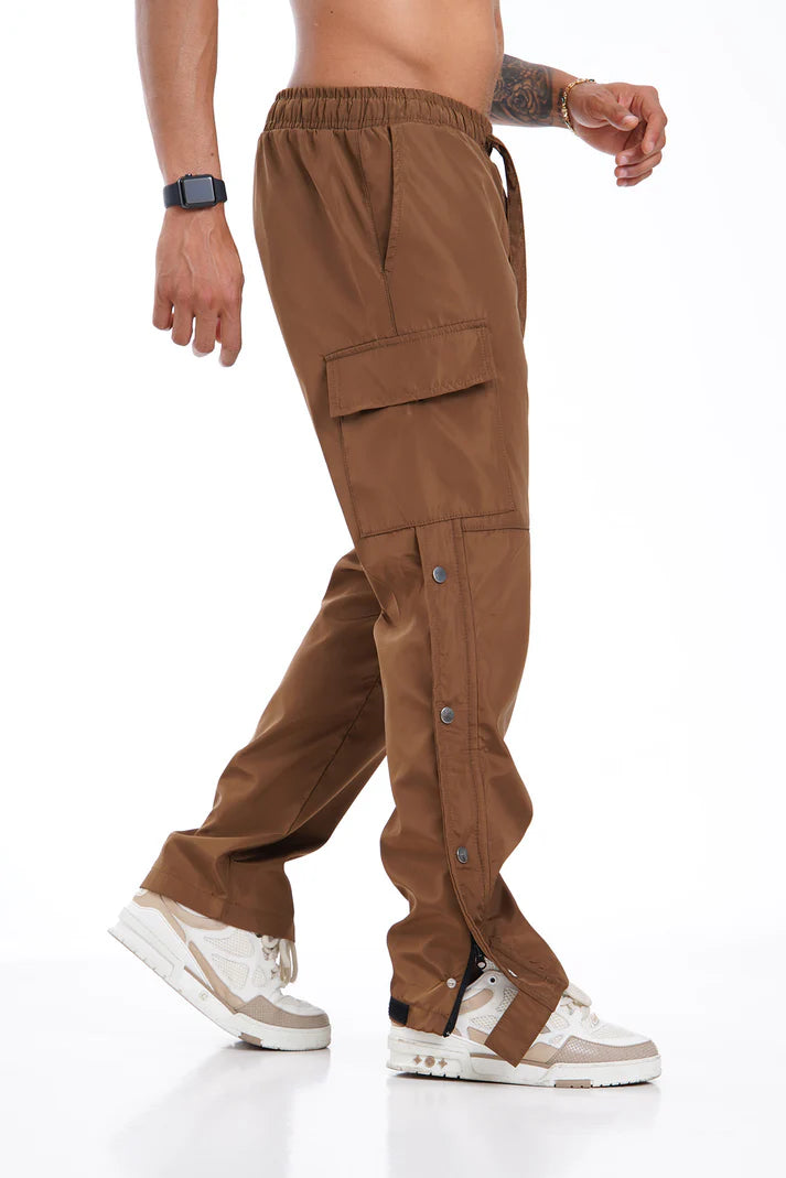 Pantalon cargo à boutons pression