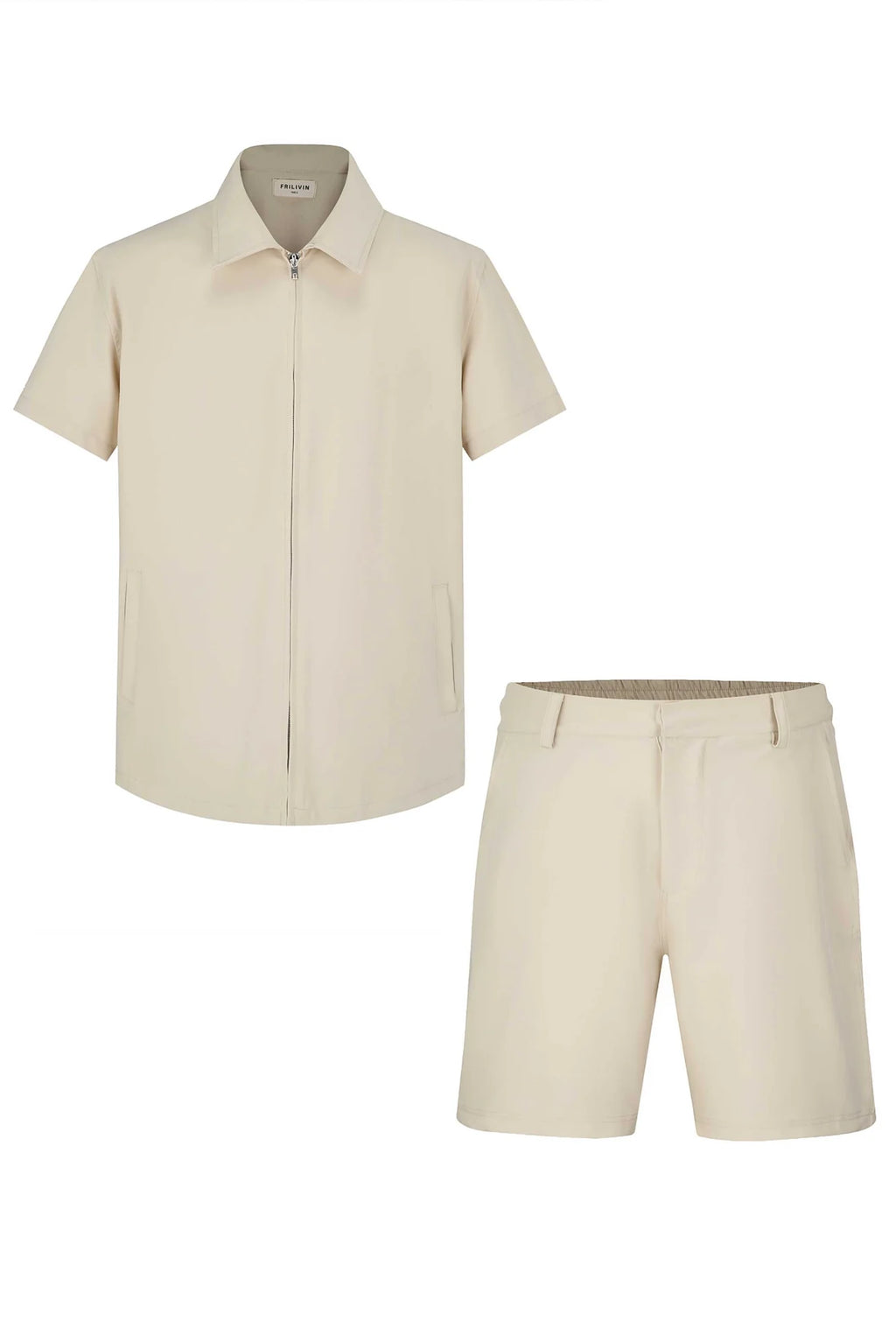 Ensemble chemise zippée et short