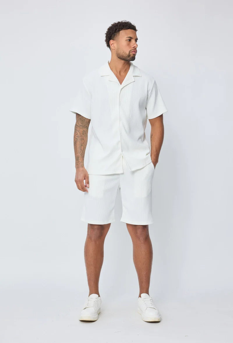 Ensemble chemise short uni