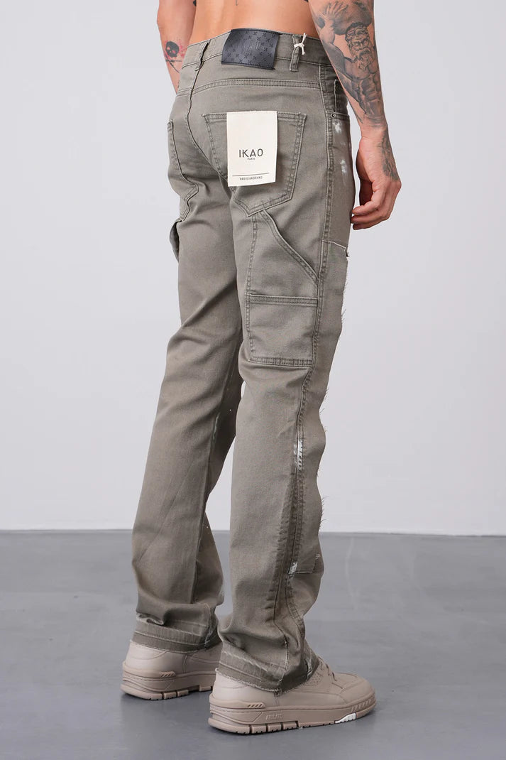 Jean flare kaki