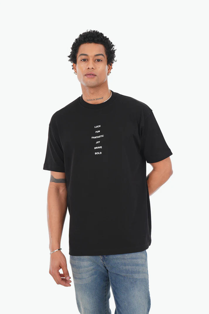 T-shirt imprimé "Luck & Fun"