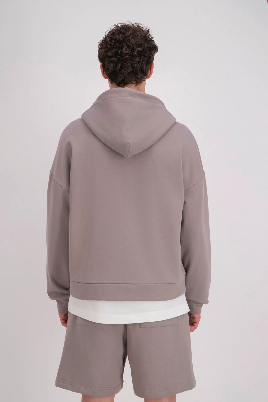 Hoodie zippé brodé cœur
