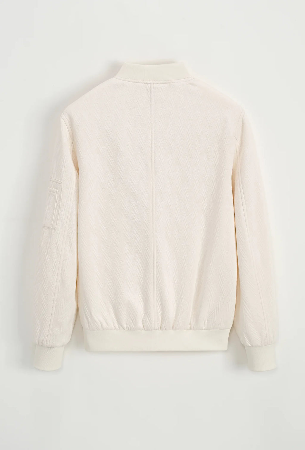 Bomber zippé à motifs en relief