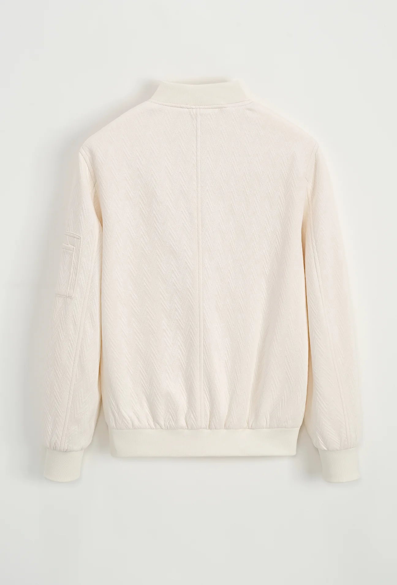 Bomber zippé à motifs en relief