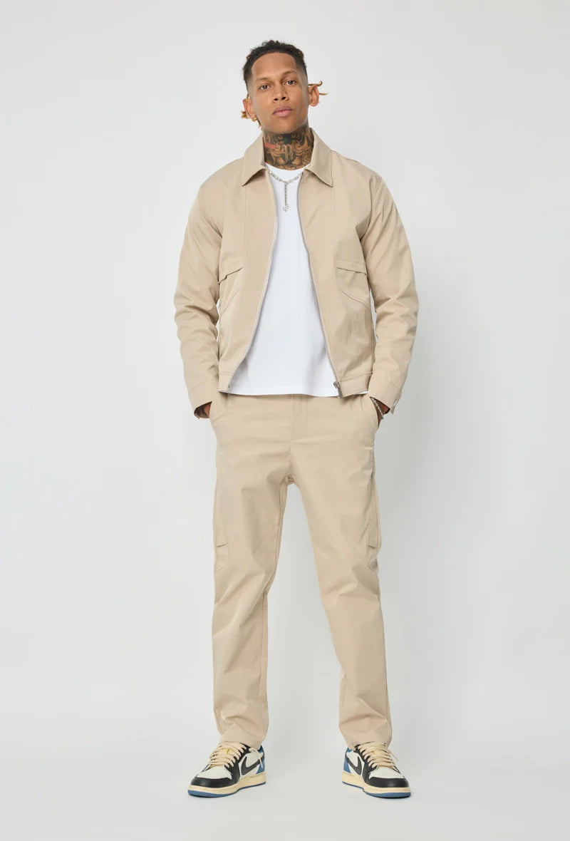 ENSEMBLE CARGO STRUCTURÉ BEIGE