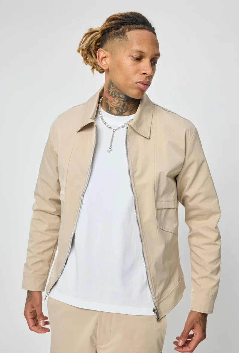 ENSEMBLE CARGO STRUCTURÉ BEIGE